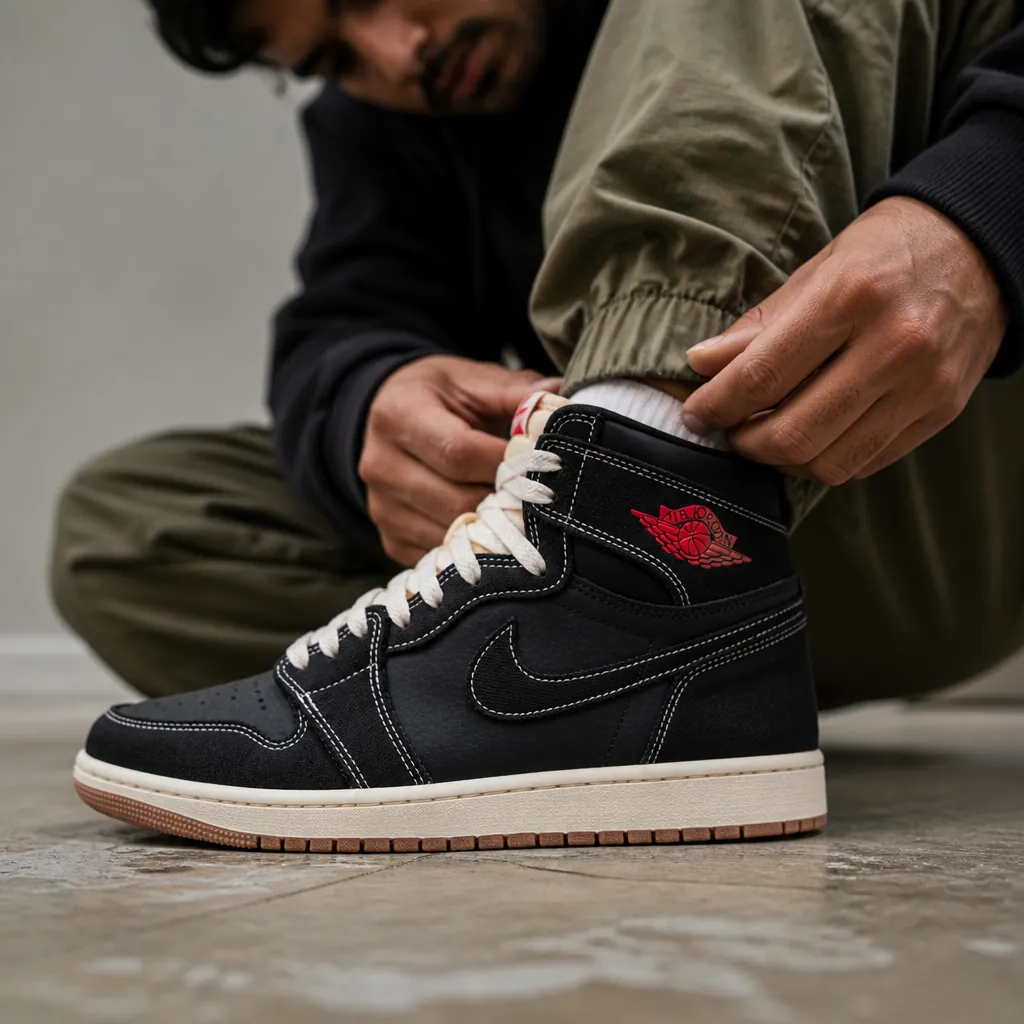 Air Jordan 1 Flight Club back view showing heel Air unit