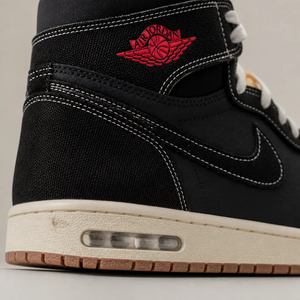 Detail shot of heel area showing encapsulated Air-Sole unit visible through translucent outsole window